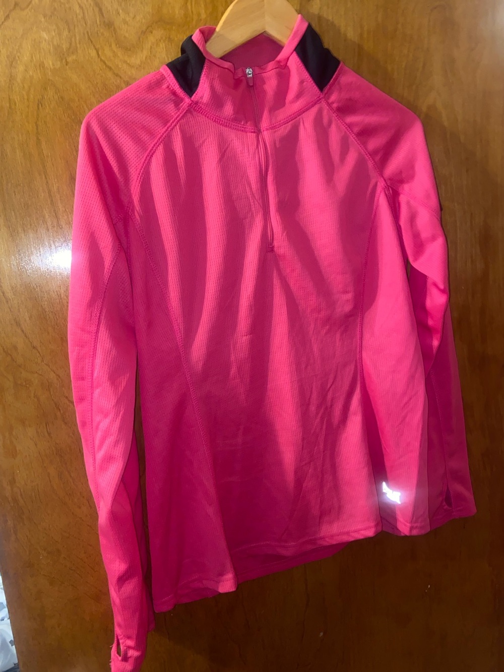 Everlast Pink Long-Sleeve Performance Half-Zip Top Size Large